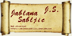 Jablana Sabljić vizit kartica